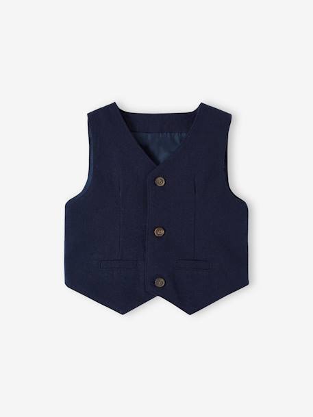 4-delige feestset voor babyjongens shirt + broek + gilet + strikje rood - vertbaudet enfant 