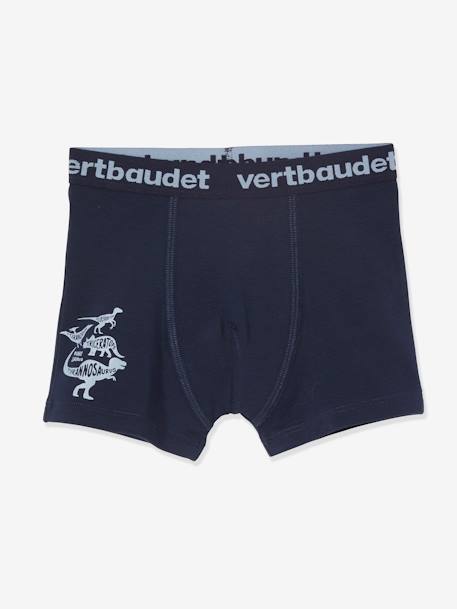 Set van 5 stretchboxers voor jongens Dino's Oeko-Tex® Lot BOB dino - vertbaudet enfant 