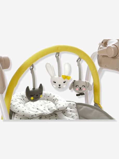 Schommelstoel met speeltjesboog Babyswing van VERTBAUDET Bedrukt grijs - vertbaudet enfant 