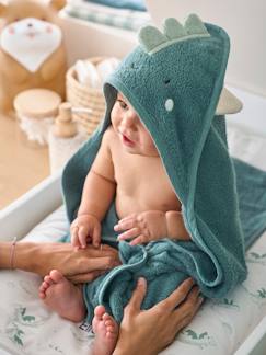 Baby-Badcape, badjas-DRAGON badcape + handschoen