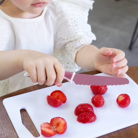 KIDDIKUTTER kindermes blauwgroen+paars+rozen - vertbaudet enfant 