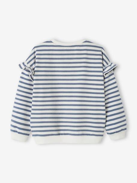 Marinetrui met ruches voor meisjes blauwgroen+jeansblauw+lila+oudroze+roze, gestreept - vertbaudet enfant 