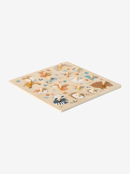 Knopenpuzzel Les amis de la forêt in FSC®-hout sinaasappel - vertbaudet enfant 