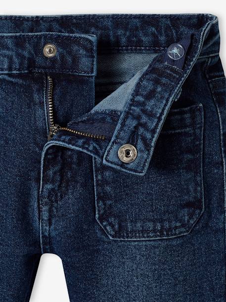 Flared meisjesjeans 7/8 jeansblauw+stone - vertbaudet enfant 