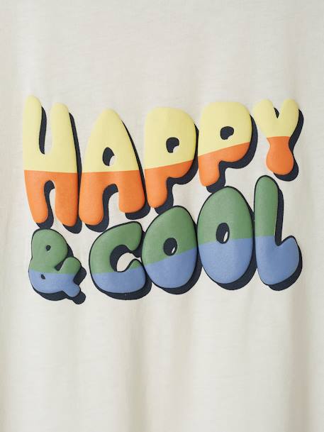 Jongensshirt 'Happy & cool' zandbeige - vertbaudet enfant 