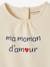 Babyshirt met opschrift van biologisch katoen ecru+lichtroze - vertbaudet enfant 