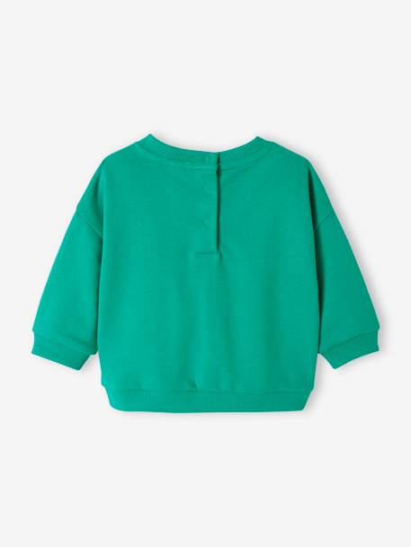 Basic sweater van molton baby's blauw+mintgroen - vertbaudet enfant 