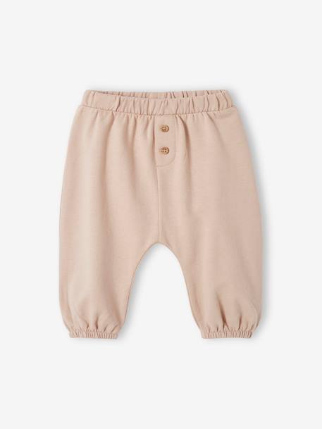 Molton babybroek beige+nachtblauw - vertbaudet enfant 