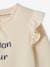 Babyshirt met opschrift van biologisch katoen ecru+lichtroze - vertbaudet enfant 