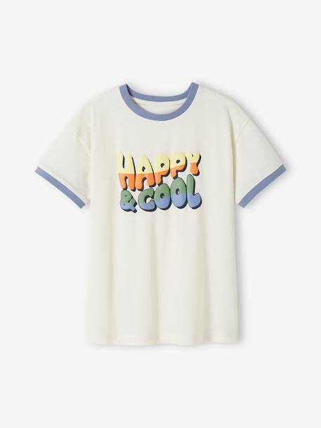 Jongensshirt 'Happy & cool' zandbeige - vertbaudet enfant 