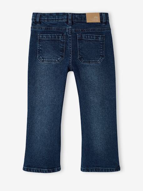 Flared meisjesjeans 7/8 jeansblauw+stone - vertbaudet enfant 