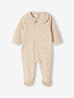 Baby-Pyjama, surpyjama-Gebloemd interlock slaappakje voor baby