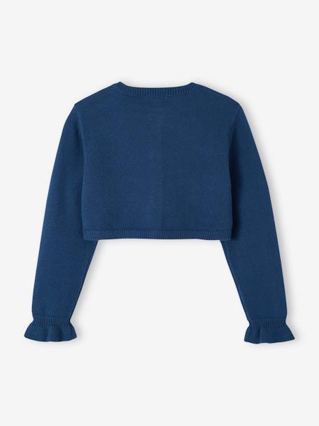 Bolerovest meisje chambrayblauw+nude - vertbaudet enfant 