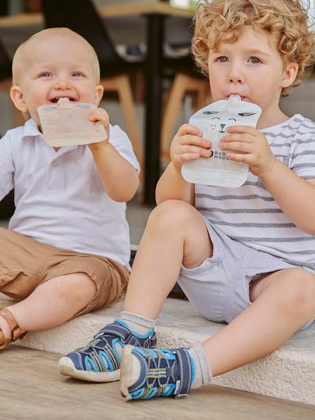 Set met 20 herbruikbare flessen BABYMOOV blauw - vertbaudet enfant 