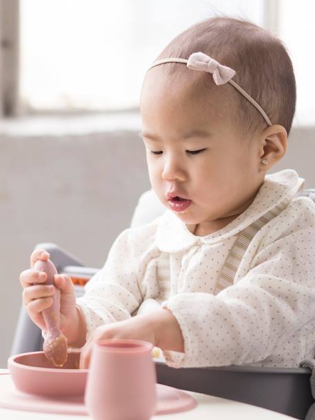 4-delige EZPZ First food-maaltijdset van siliconen blauw+ROZE - vertbaudet enfant 