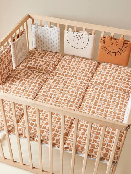 Stootrand bed/box ETHNIC beige, bedrukt - vertbaudet enfant 