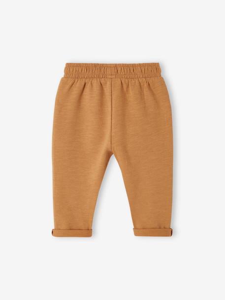 Babybroek uit molton voor jongens baksteen+donker lindegroen+gechineerd lichtgrijs+karamel+leiblauw+Marine grijs+zandbeige - vertbaudet enfant 