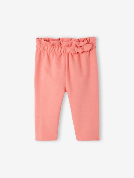 Molton babybroek met elastische taille flesgroen+inkt+koraal - vertbaudet enfant 