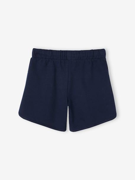 Meisjessportshort in fleece blauwgroen+koraal+marineblauw+meerkleurig - vertbaudet enfant 