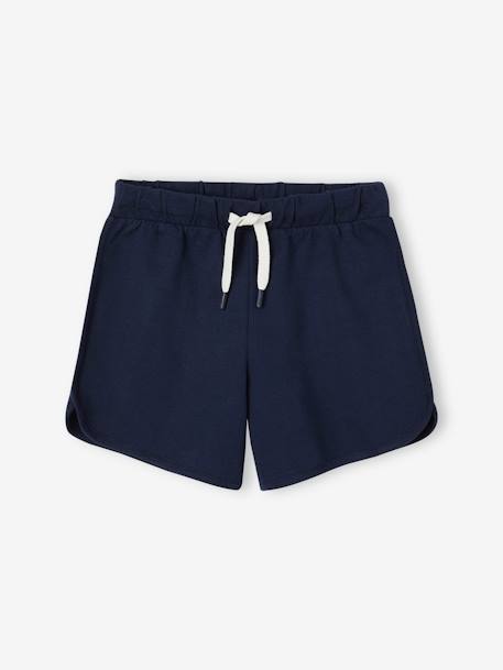 Meisjessportshort in fleece blauwgroen+koraal+marineblauw+meerkleurig - vertbaudet enfant 