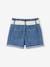 Denim meisjesshort in 'paperbag'-stijl stone - vertbaudet enfant 