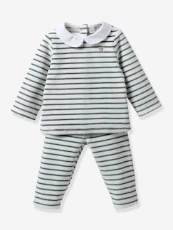 Baby-Pyjama, surpyjama-Nachthemd voor meisjes met rozen-print CYRILLUS