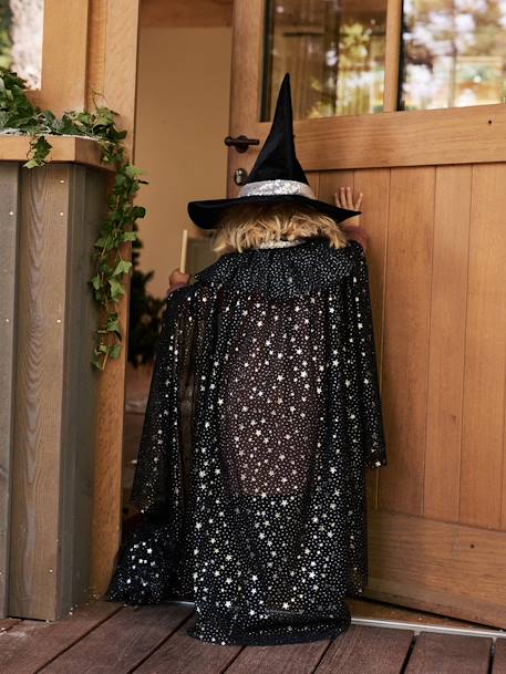 Cape met glitters + toverstok wit+zwart - vertbaudet enfant 