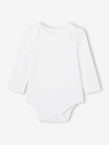 Set van 7 rompertjes met US-opening en lange mouwen voor baby BASICS meerkleurig - vertbaudet enfant 