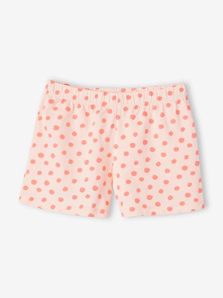 Pyjashort voor meisjes met regenboog perzik - vertbaudet enfant 