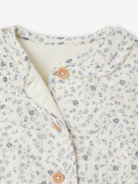 Babyvestje van katoengaas ecru+LICHTBEIGE MET PRINT - vertbaudet enfant 