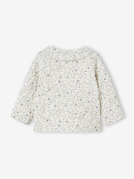 Babyvestje van katoengaas ecru+LICHTBEIGE MET PRINT - vertbaudet enfant 