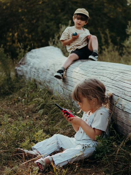 Kidytalk - Oplaadbare Walkie Talkie - KIDYWOLF blauw - vertbaudet enfant 