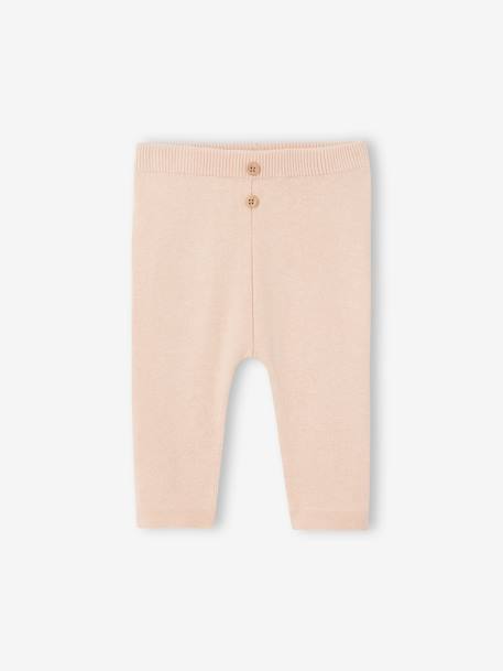 Set met gebreide babytrui met kraagje en broek nude - vertbaudet enfant 