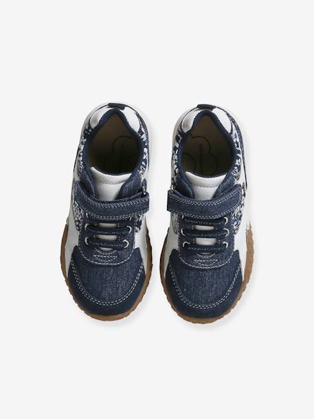 Kinderschoenen met elastische veters, kleutercollectie ongewassen denim - vertbaudet enfant 