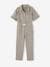 Fleece jumpsuit voor meisjes kaki - vertbaudet enfant 