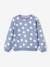 Decoratieve meisjessweater met hartjes of stippen chambrayblauw+rood - vertbaudet enfant 