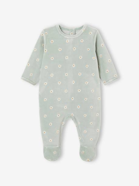 Set van 2 fluwelen pyjamapakjes lichtgeel - vertbaudet enfant 