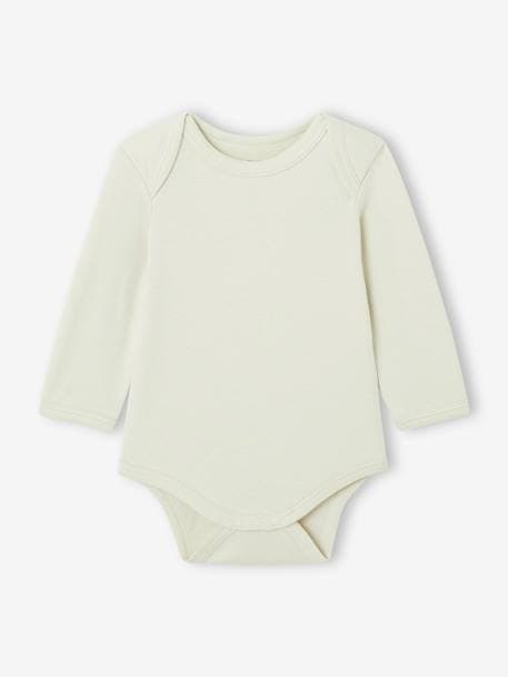 Set van 7 rompertjes met US-opening en lange mouwen voor baby BASICS meerkleurig - vertbaudet enfant 