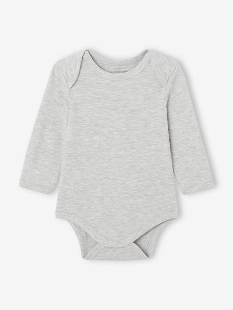 Set van 7 rompertjes met US-opening en lange mouwen voor baby BASICS meerkleurig - vertbaudet enfant 