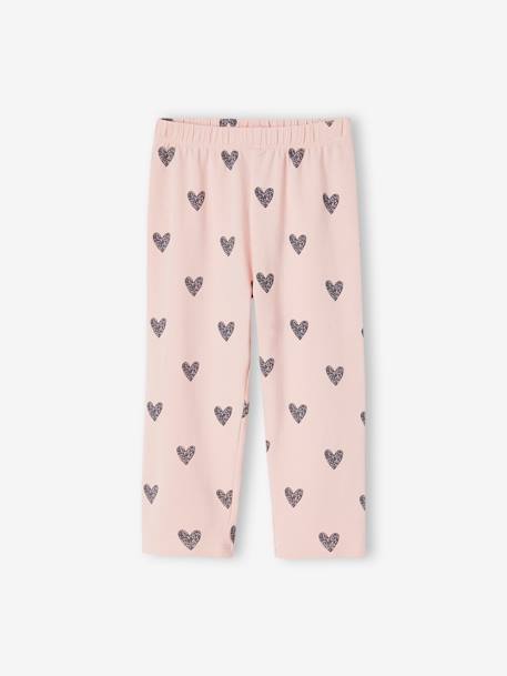 Set van 2 korte meisjesleggings antraciet+pastelgeel - vertbaudet enfant 