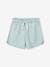 Meisjessportshort in fleece blauwgroen+koraal+marineblauw+meerkleurig - vertbaudet enfant 