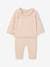 Set met gebreide babytrui met kraagje en broek nude - vertbaudet enfant 