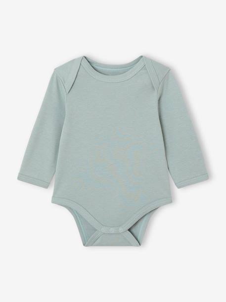 Set van 7 rompertjes met US-opening en lange mouwen voor baby BASICS meerkleurig - vertbaudet enfant 