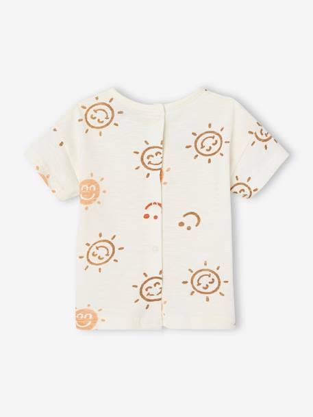 Babyshirt met smiley ecru - vertbaudet enfant 