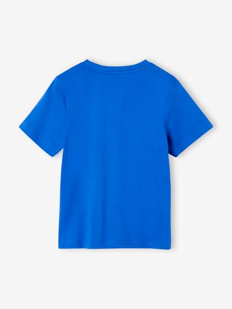 Jongensshirt met tekst korte mouwen geel+koningsblauw+nachtblauw - vertbaudet enfant 