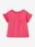 Personaliseerbaar T-shirt baby van biokatoen ecru+fuchsia - vertbaudet enfant 