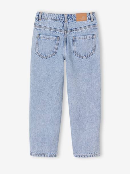 Losse boyfriendjeans voor meisjes. denimgrijs+double stone+stone - vertbaudet enfant 