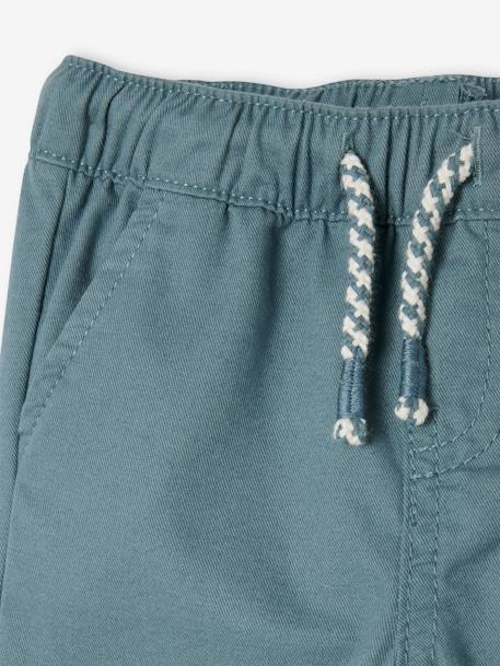 Broek voor babyjongen met elastische taille hemelsblauw+pecannoot - vertbaudet enfant 