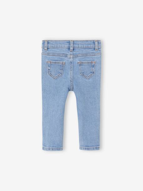 Babyjeans rechte pasvorm BASICS denimgrijs+gebleekt denim+ongewassen denim - vertbaudet enfant 