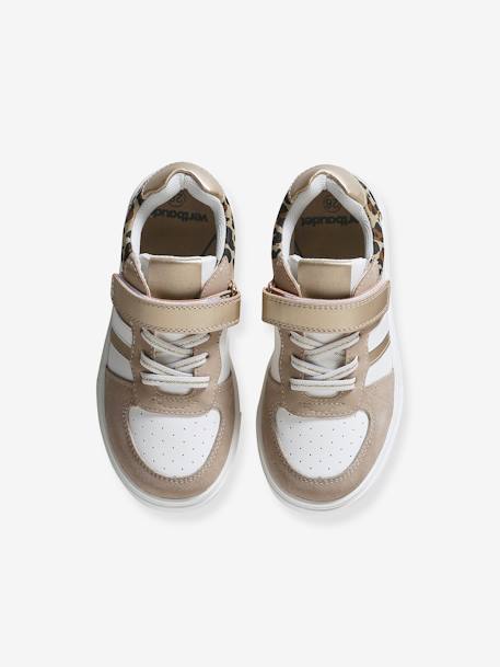 Kindersneakers met elastische veters, kleutercollectie goudbeige - vertbaudet enfant 